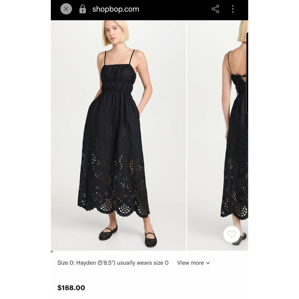 Madewell 100% Cotton Poplin White Eyelet Summer Midi Dress - Picture 4 of 11